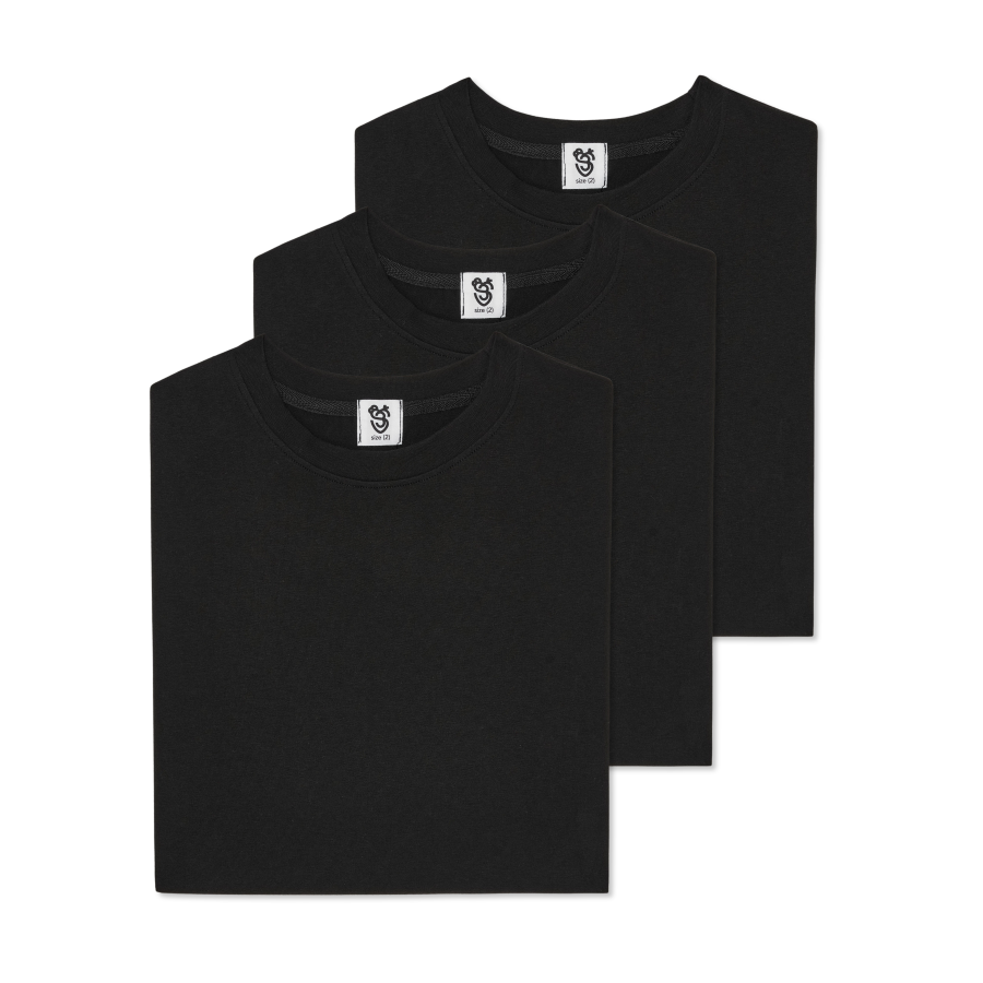 [Sym3iote]-Logo slim fit T-shirt 3pack