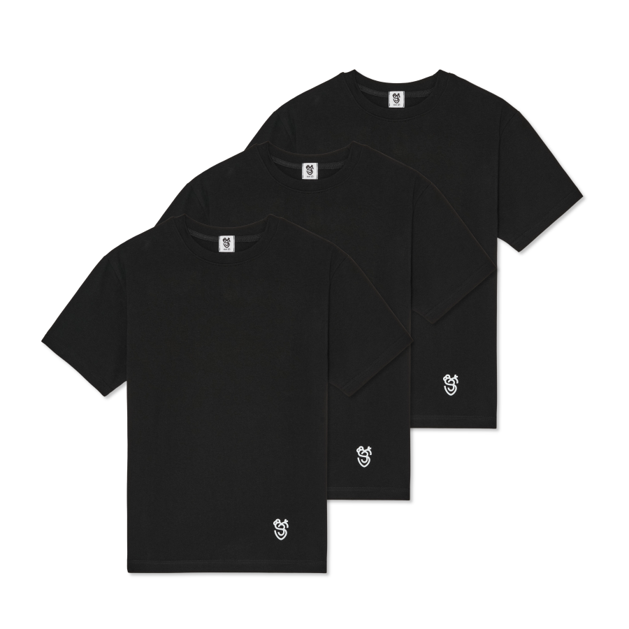 [Sym3iote]-Logo slim fit T-shirt 3pack